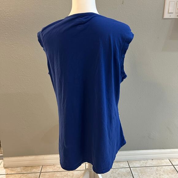 Majestic New York Knicks Sleeveless Mesh Jersey Top – NYC Graphic - Picture 4 of 5